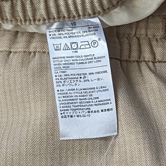 Ankle pants tan pull-on size 10 EUC Banana Republic Hayden - Picture 9 of 10